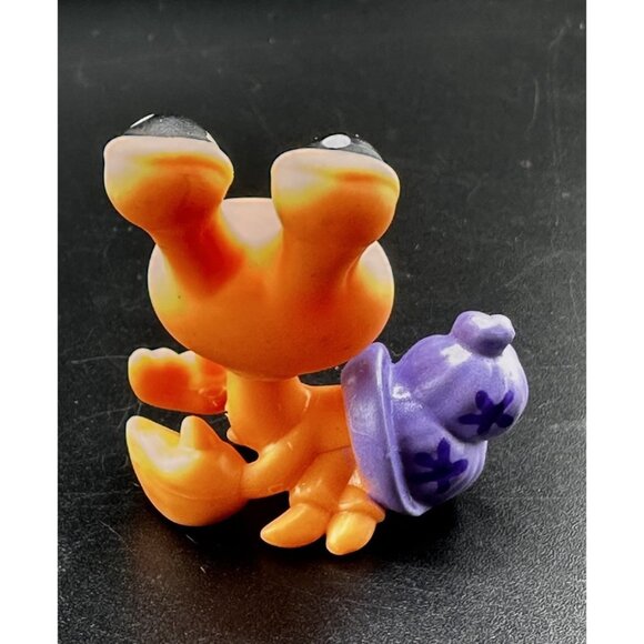 Littlest Pet Shop 352 Hermit Crab LPS Authentic Orange Green Eyes Pet Nooks G1 - Picture 3 of 8